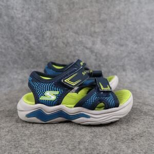 Skechers Shoes Toddler Baby 7 Sandals Adjustable Comfort Casual Kids Blue Green